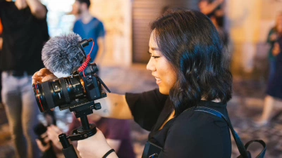 Verslaggever met camera
