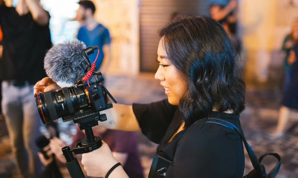 Verslaggever met camera